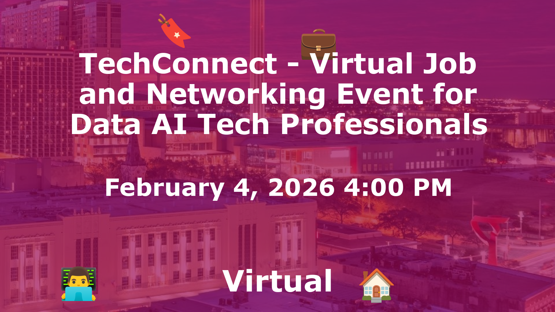 TechConnect - Virtual Job and Networking Event for Data AI Tech Professionals event image